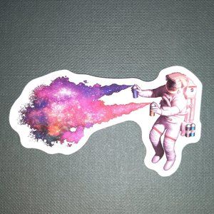 Spray paint propulsion Astronaut sticker